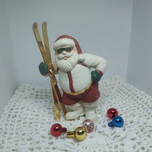Lenox Santa Skier Figurine Christmas